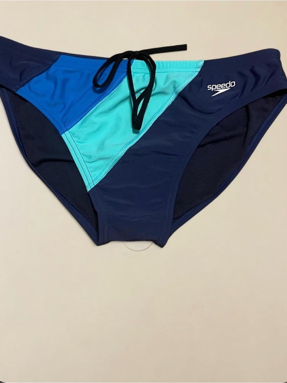 Speedo Men's Navy & Aqua Colorblock Swim Brief